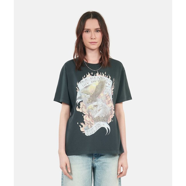 T-shirt maniche corte girocollo nero lavato THE KOOPLES