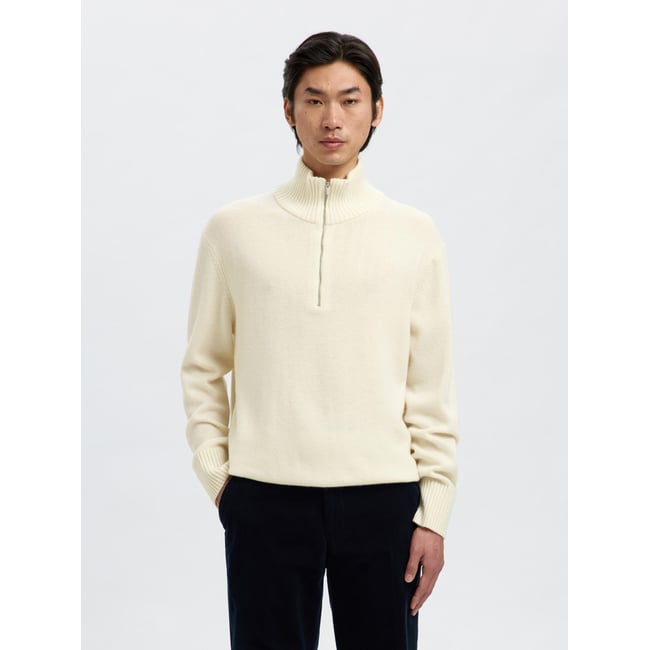 Pull À Demi-Fermeture Éclair blanc - angora <span itemprop=