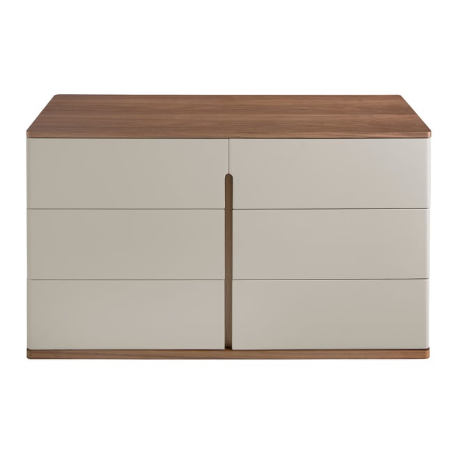 Commode en bois et noyer Couleur gris | noyer <span itemprop=