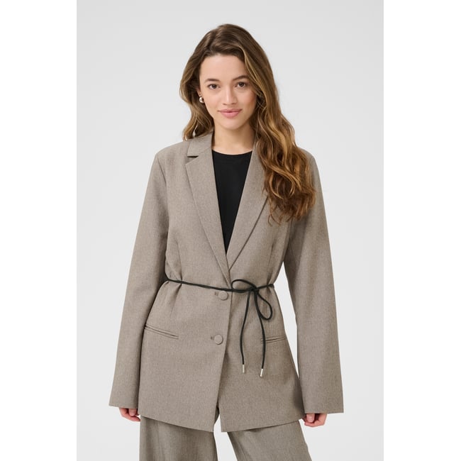 Blazer beige feather gray melange <span itemprop=