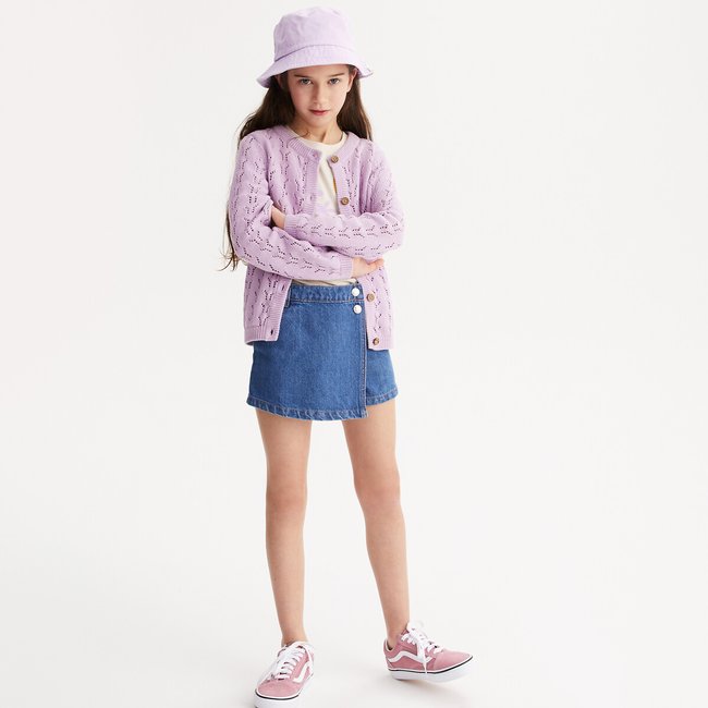 Cardigan com botões, em malha ajurada - LA REDOUTE COLLECTIONS
