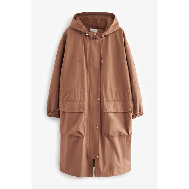 Parka imperméable légère manches longues rose <span itemprop=