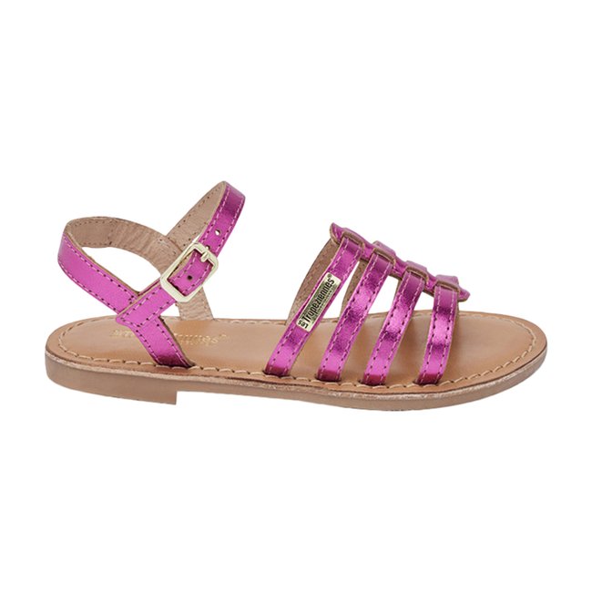 Sandales Cuir  Par M.belarbi Berlioz fuchsia <span itemprop=