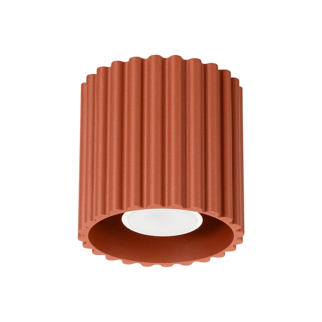 Plafonnier Aluminium Ocre Rouge GU10 1 Aura Couleur rouge <span itemprop=