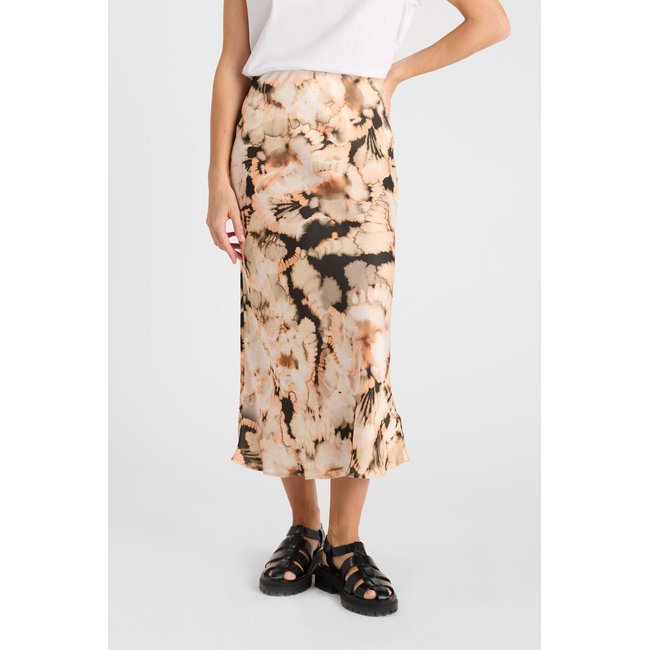 Jupe droite LORENA apricot <span itemprop=