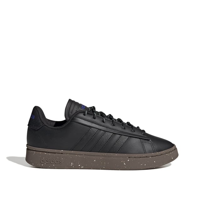 Baskets cuir Grand Court Alpha noir <span itemprop=