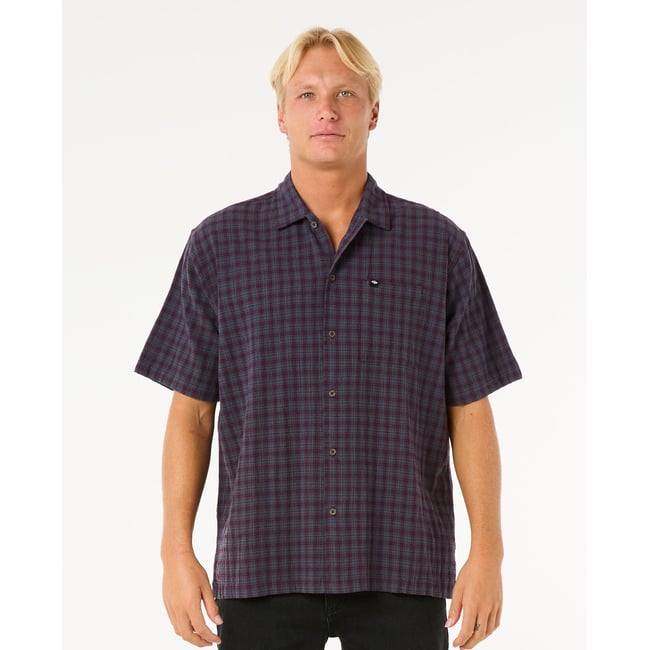 Chemise CLASSIC SURF CHECK S/S SHIRT pine night <span itemprop=