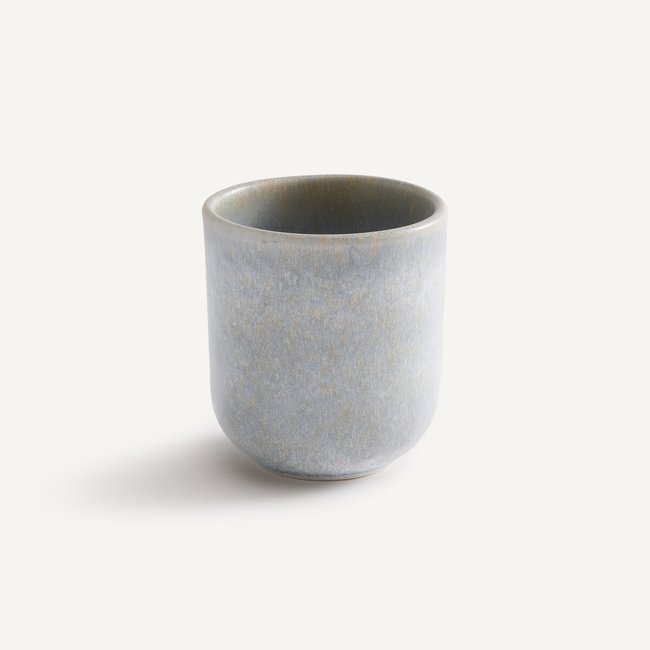 Lot de 4 tasses en grès émaillé mat, Chuma bleu clair <span itemprop=