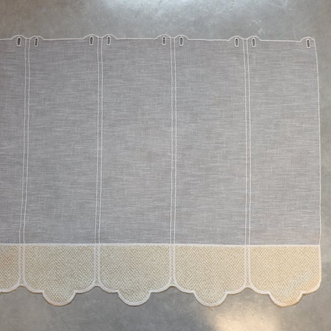 Brise bise brodé à bouclettes - QABANE blanc <span itemprop=