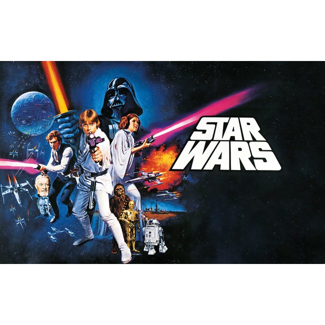 Papier peint Komar - Star Wars Poster Classic 1 - 400 x 250 cm Couleur bleu <span itemprop=