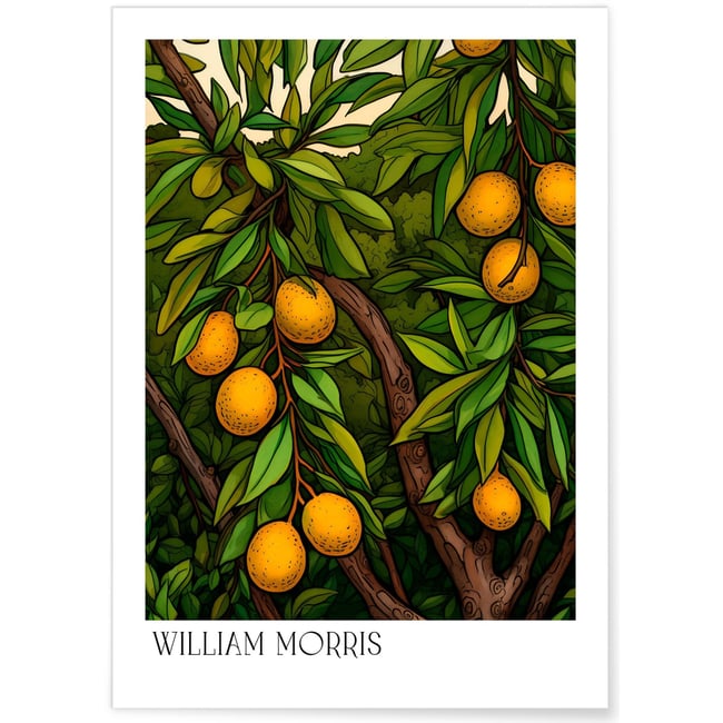 Affiche William Morris n°20 Couleur blanc <span itemprop=