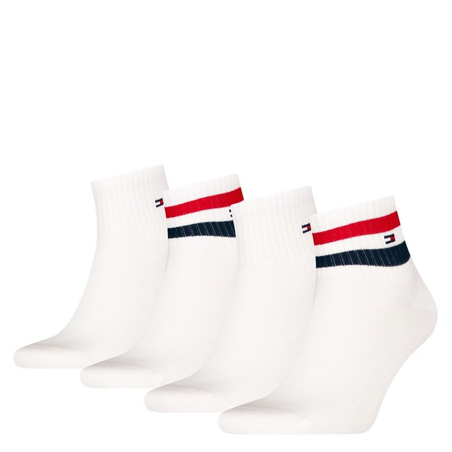Set mit 4 Paar niedrigen Socken weiss <span itemprop=