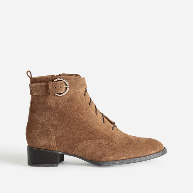 Boots Plats MURIPA marron <span itemprop=