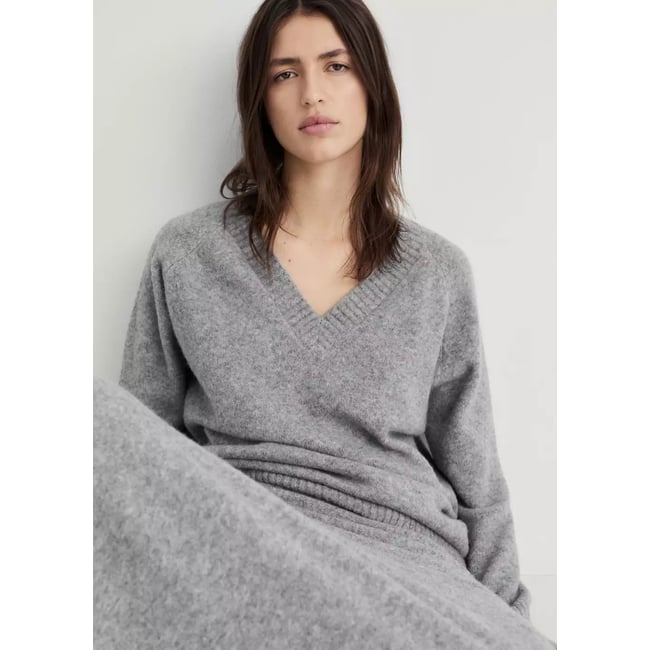 Pull-over maille col en V - MANGO