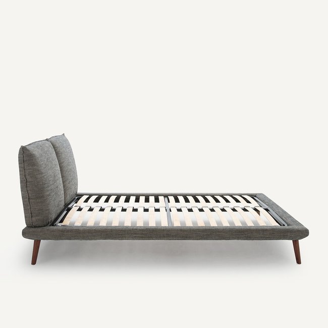 Aurore Linen Bed with Bed Base, Designed by E. Gallina - AM.PM