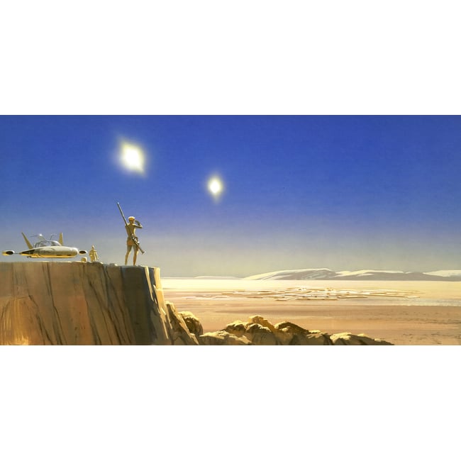 Papier peint Komar - Star Wars Classic RMQ Mos Eisley Edge - 500 x 250 cm Couleur bleu <span itemprop=