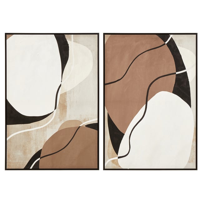 123cm Astratto Set Of 2 Textured Wall Art, natural, FIFTY FIVE SOUTH