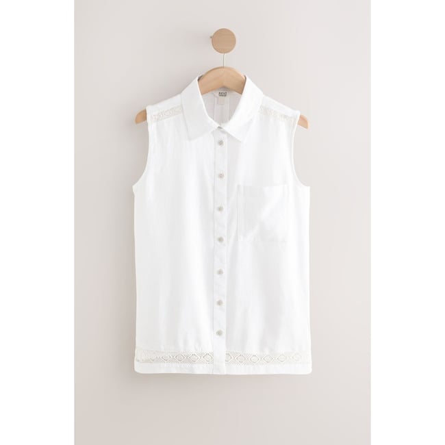 Chemise sans manches en lin mélangé - NEXT