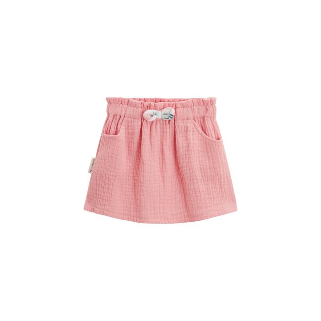 Jupe enfant rose en gaze de coton CARAÏBES rose <span itemprop=
