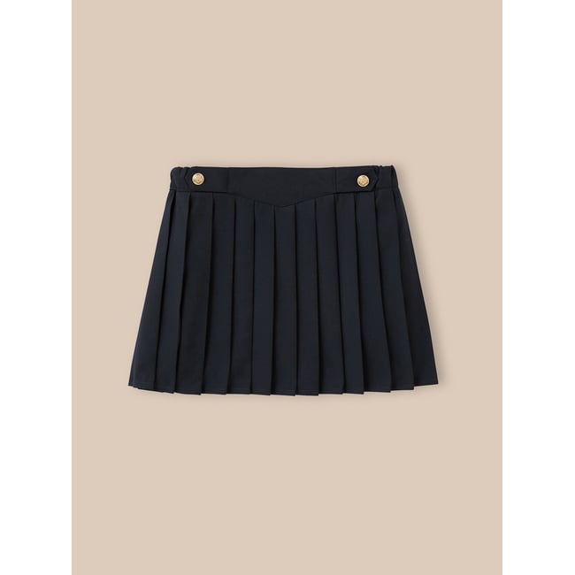 Jupe plissée marine <span itemprop=