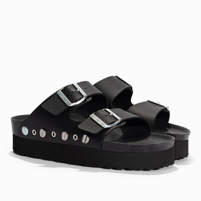Sandales Vegan JULIA pour femme noir <span itemprop=