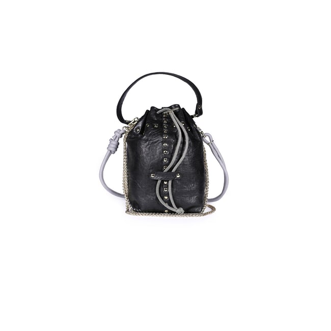 Sac seau en cuir, BECO noir <span itemprop=