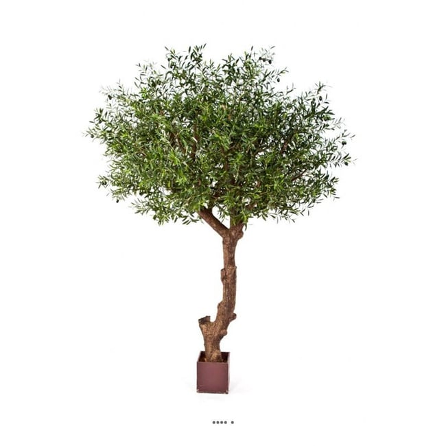 Superbe olivier majestueux artificiel en pot Couleur vert <span itemprop=