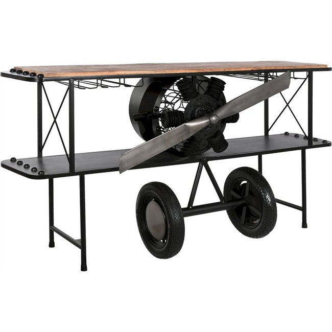 Console en métal, style aéronautique Couleur noir naturel <span itemprop=