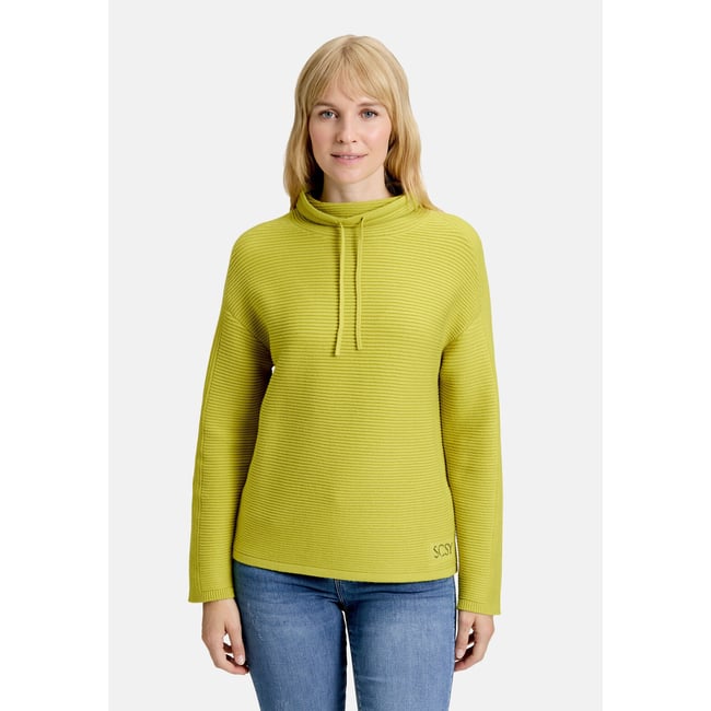 Pull-over en maille unicolore citronelle <span itemprop=