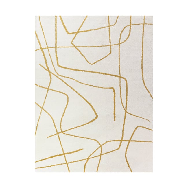 Tapis doux et design LUMEN Couleur jaune naturel <span itemprop=