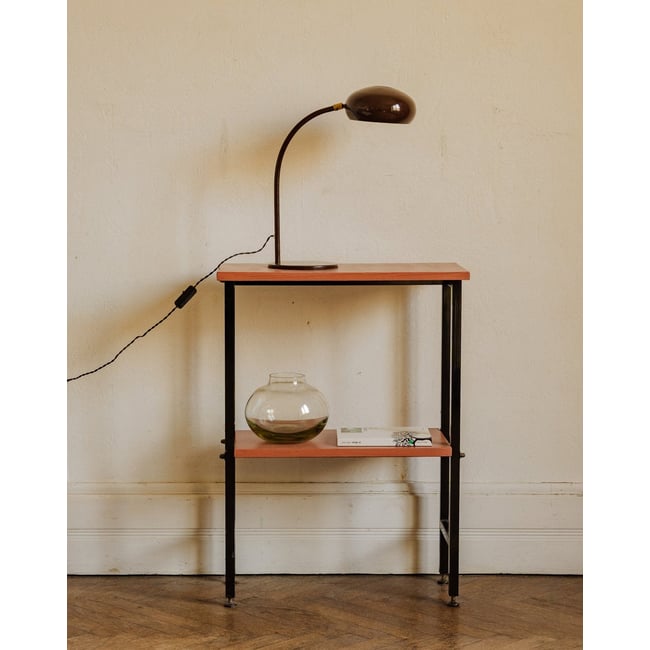 Lampe à poser en métal marron Julia N°1096 - Bon état Couleur marron <span itemprop=
