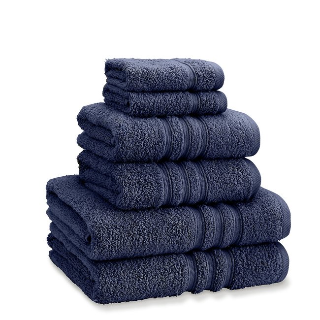Zero Twist 6 Piece Towel Bale, navy, CATHERINE LANSFIELD