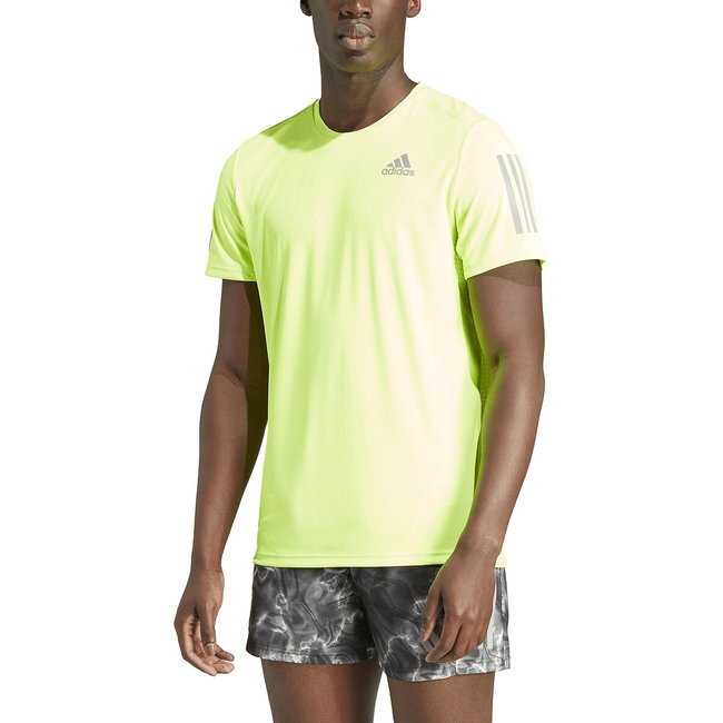 T-shirt girocollo Own the Run giallo fluo adidas Performance