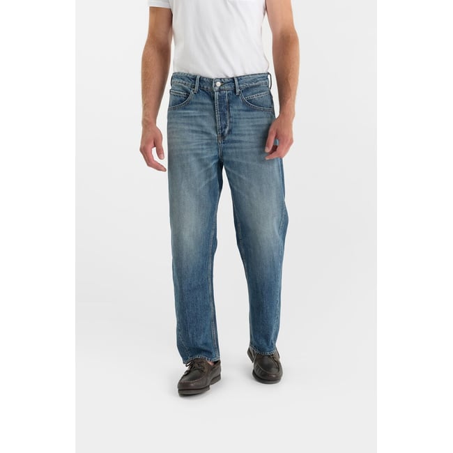 Jeans loose, large loose, longueur 34 blue <span itemprop=