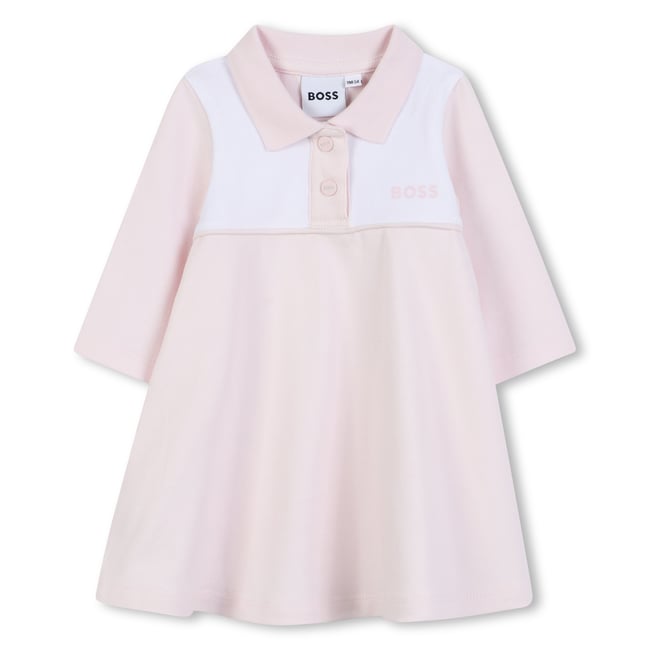 Robe à manches longues baby pink <span itemprop=