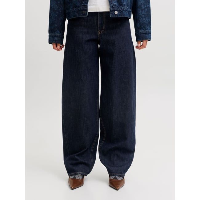Jeans À Coupe Tonneau blue denim <span itemprop=