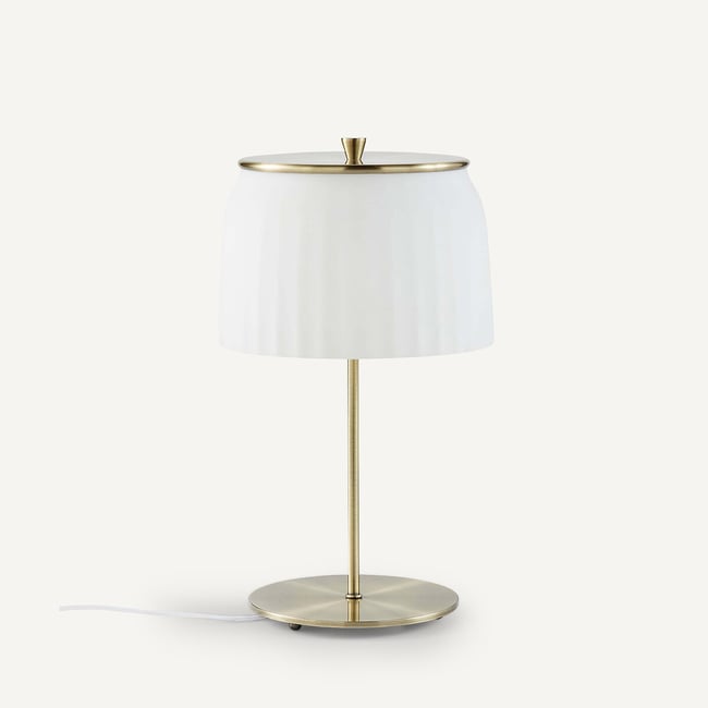 Lampe sur pied opaline Canelé  Couleur opaline <span itemprop=