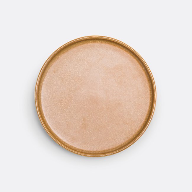 Lot de 6 assiettes à pain grès émail réactif Boldi Couleur caramel <span itemprop=