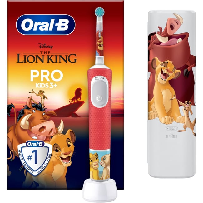 Brosse à dents électrique Vitality Pro Kids Roi Lion + étui de voyage - ORAL B