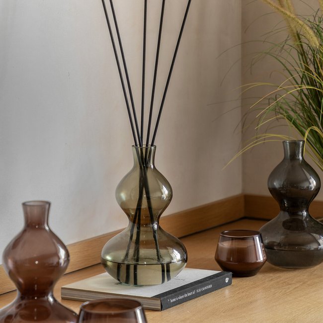 500ml Lime Basil & Mandarin Green Glass Diffuser, green, SO'HOME