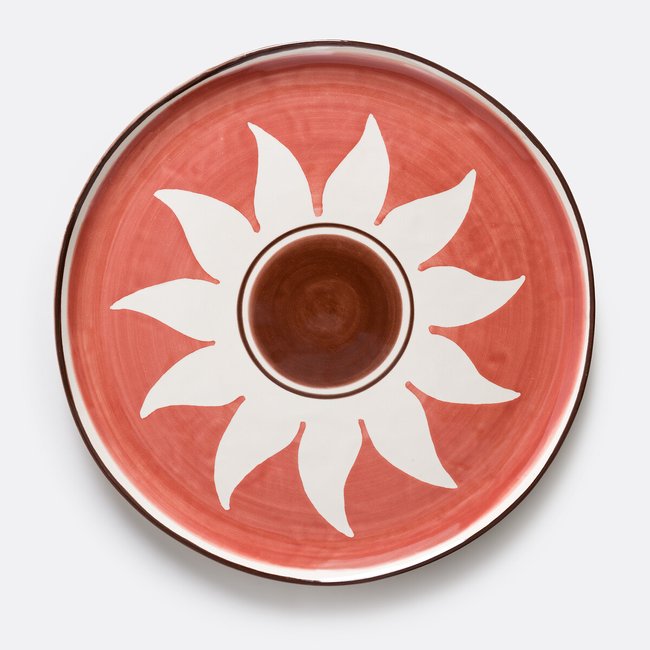 Fuente redonda de gres, Montesol multicolor <span itemprop=