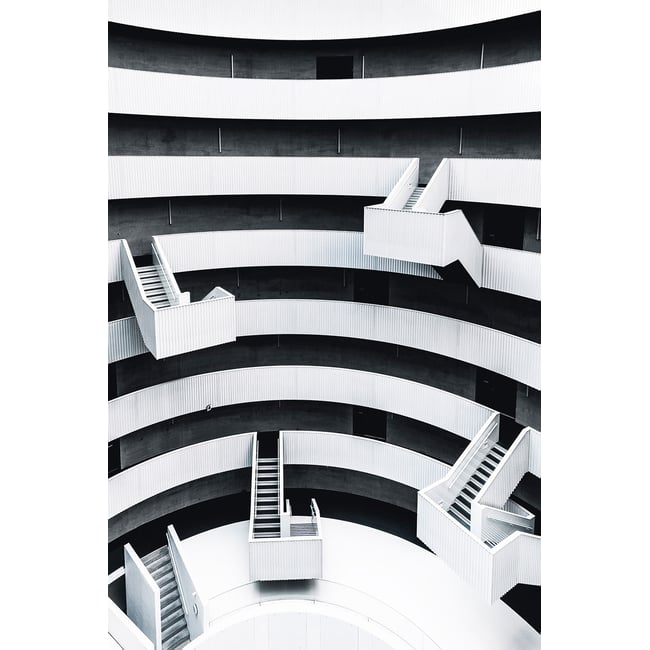 Tableau architecture escalier suspendu - HEXOA