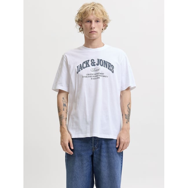 T-shirt manches courtes, col rond, logo, DENVER - JACK & JONES