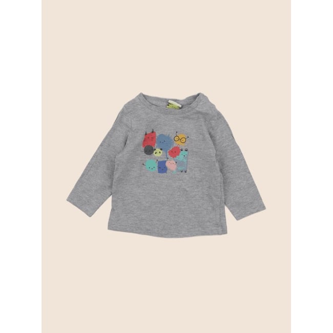 Tee-shirt - Très bon état gris <span itemprop=