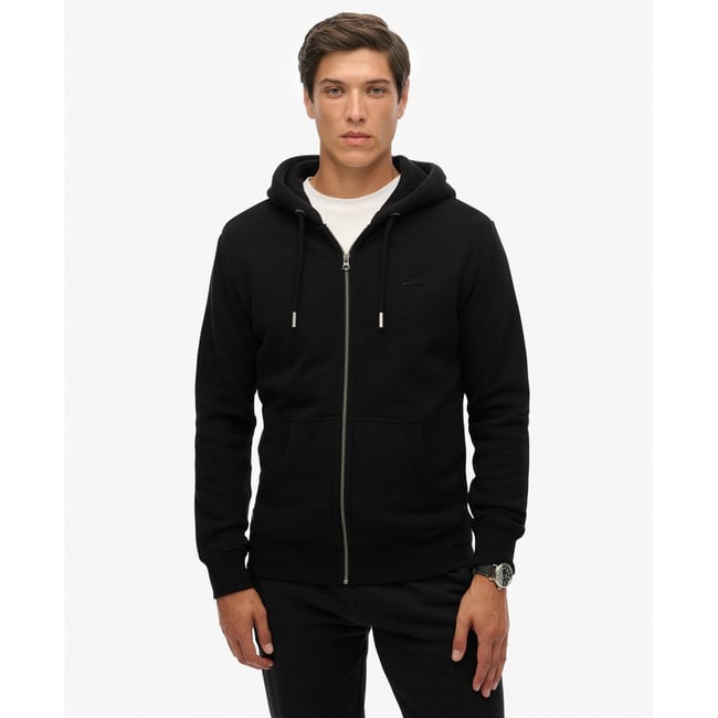 Sweat à capuche zippé Logo Vintage brodé - SUPERDRY