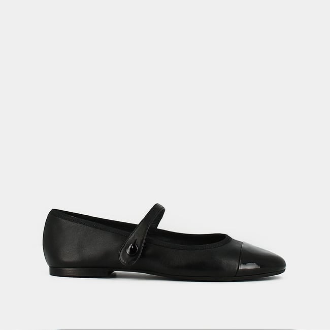 Ballerines en cuir, Dreux noir <span itemprop=