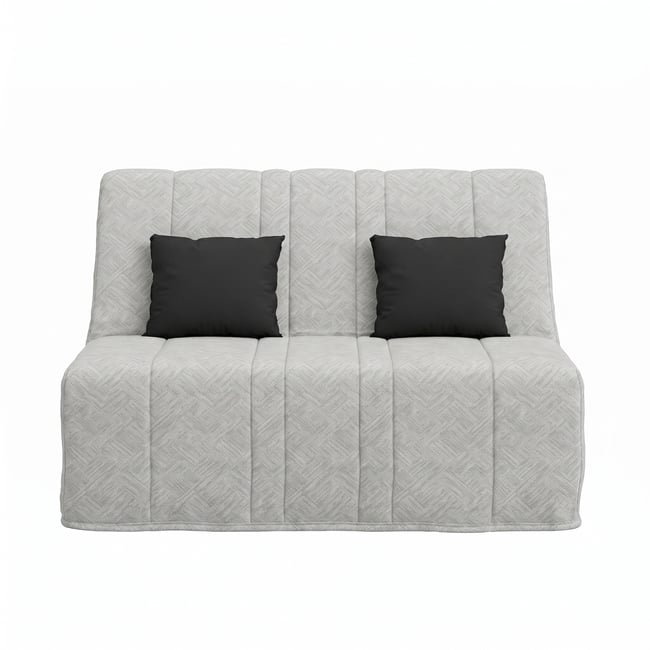 Banquette convertible NEA BZ, couchage 160x200, avec 2 coussins OFFERTS, Aba anthracite - RELAXIMA