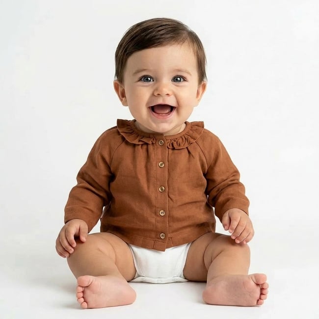 Ensemble bébé - Très bon état marron <span itemprop=
