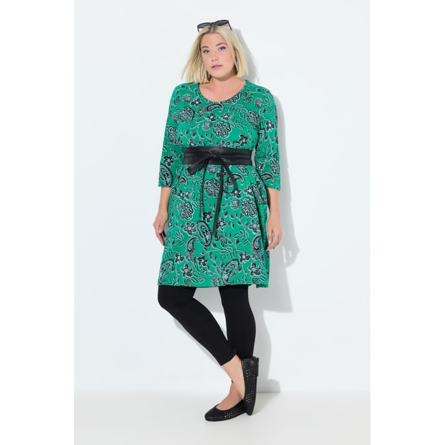 Robe en jersey émeraude <span itemprop=