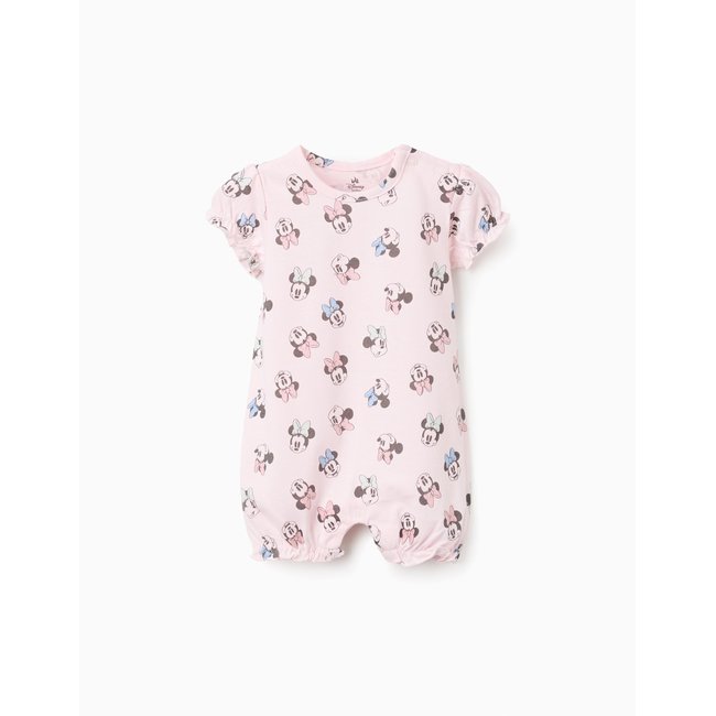 Combishort en coton avec motif Minnie rose clair <span itemprop=